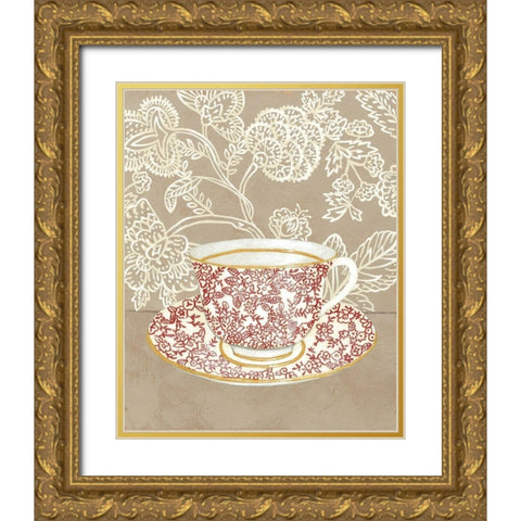 High Tea III Gold Ornate Wood Framed Art Print with Double Matting by Zarris, Chariklia