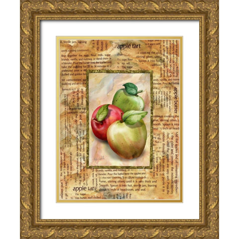 Apple Tart Gold Ornate Wood Framed Art Print with Double Matting by White, Abby
