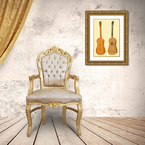 Antique Guitars I Gold Ornate Wood Framed Art Print with Double Matting by Gibb, William