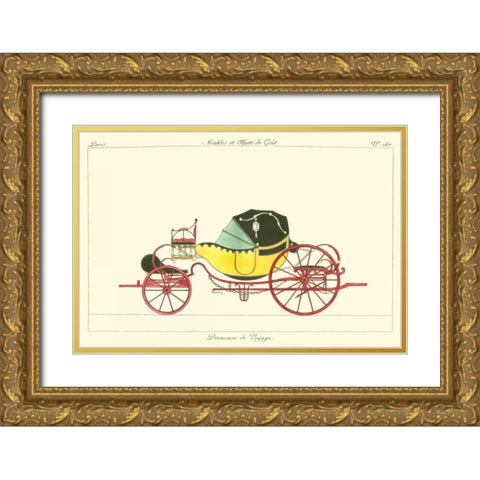 Antique Carriage I Gold Ornate Wood Framed Art Print with Double Matting by unknown