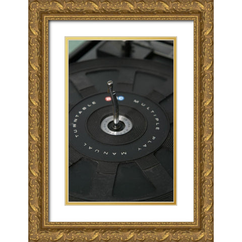 Turntable III Gold Ornate Wood Framed Art Print with Double Matting by Stramel, Renee W.