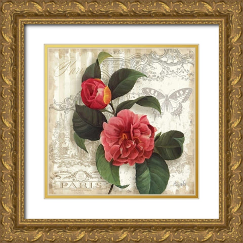 Springtime in Paris II Gold Ornate Wood Framed Art Print with Double Matting by White, Abby