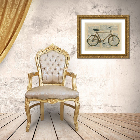 Tour by Bicycle I Gold Ornate Wood Framed Art Print with Double Matting by Zarris, Chariklia