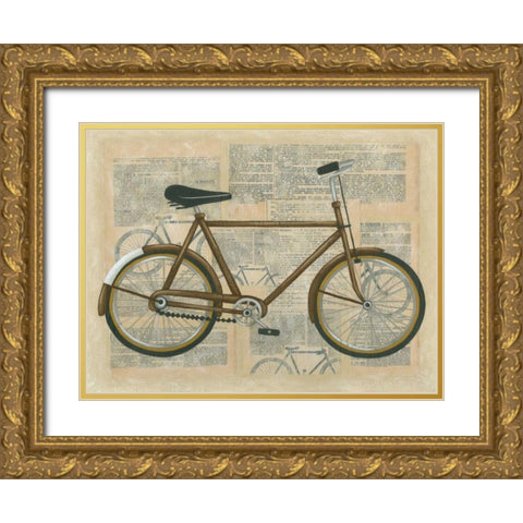 Tour by Bicycle I Gold Ornate Wood Framed Art Print with Double Matting by Zarris, Chariklia