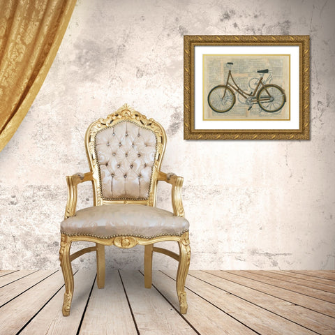 Tour by Bicycle II Gold Ornate Wood Framed Art Print with Double Matting by Zarris, Chariklia