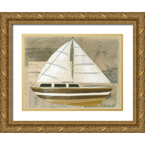 Tour by Boat I Gold Ornate Wood Framed Art Print with Double Matting by Zarris, Chariklia