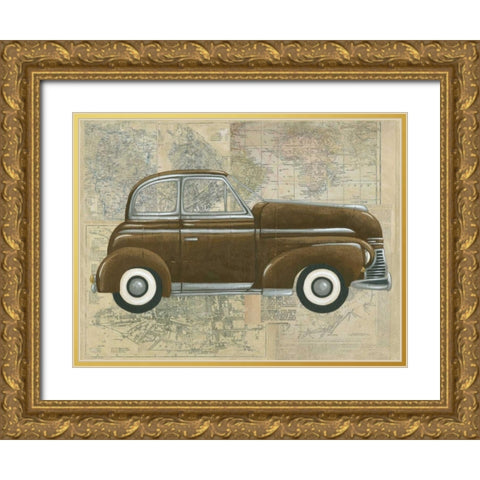 Tour by Car I Gold Ornate Wood Framed Art Print with Double Matting by Zarris, Chariklia