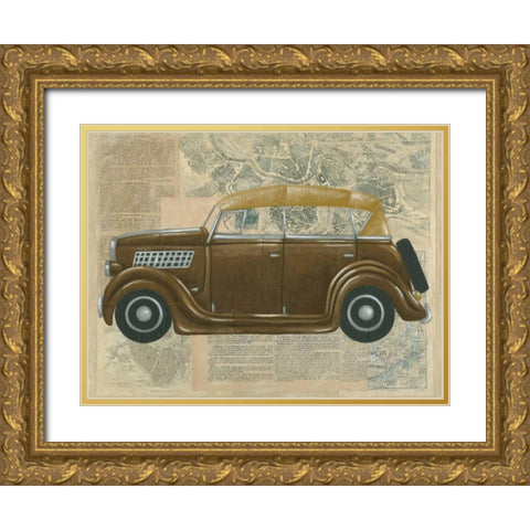 Tour by Car II Gold Ornate Wood Framed Art Print with Double Matting by Zarris, Chariklia