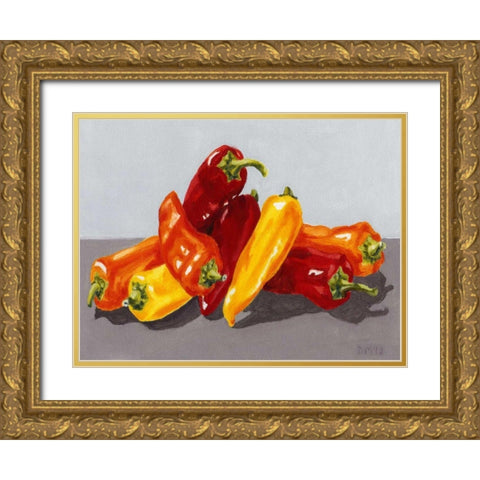 Birds of a Feather Gold Ornate Wood Framed Art Print with Double Matting by Choate, Lisa