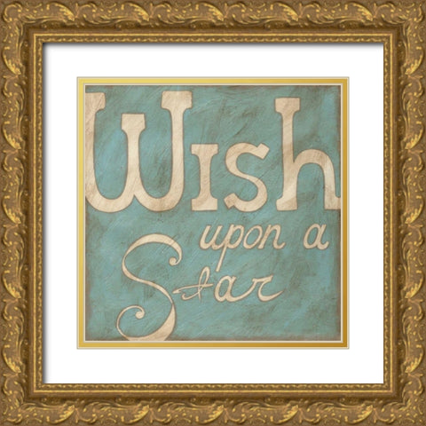 Wish Upon a Star Gold Ornate Wood Framed Art Print with Double Matting by Zarris, Chariklia