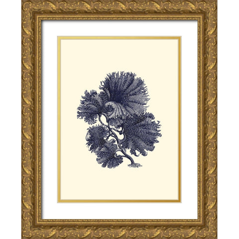 Indigo Kelp I Gold Ornate Wood Framed Art Print with Double Matting by Vision Studio