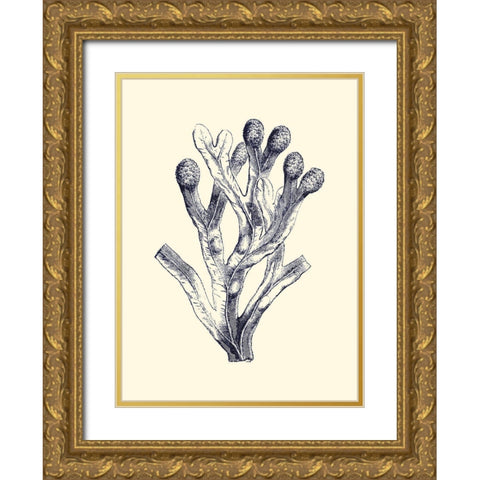 Indigo Kelp II Gold Ornate Wood Framed Art Print with Double Matting by Vision Studio