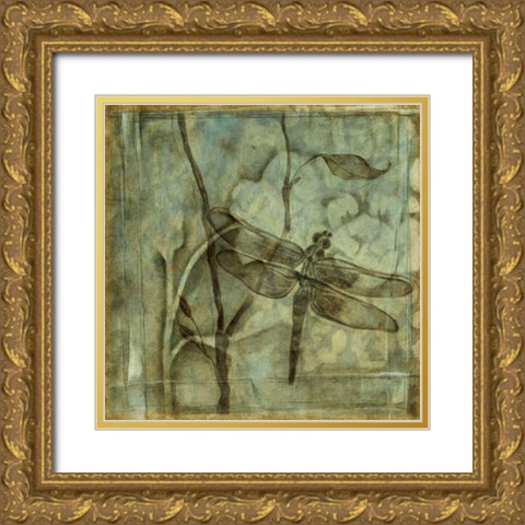 Small Ethereal Wings II Gold Ornate Wood Framed Art Print with Double Matting by Goldberger, Jennifer