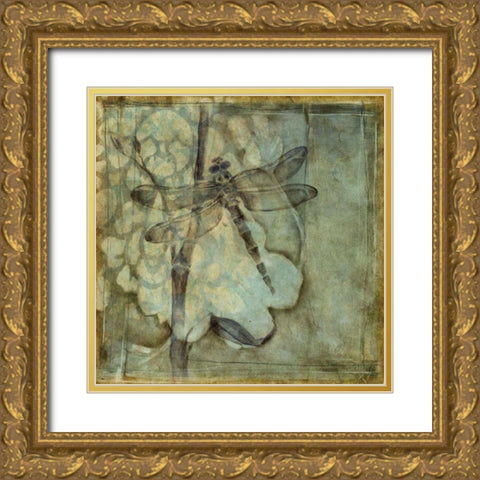 Small Ethereal Wings III Gold Ornate Wood Framed Art Print with Double Matting by Goldberger, Jennifer
