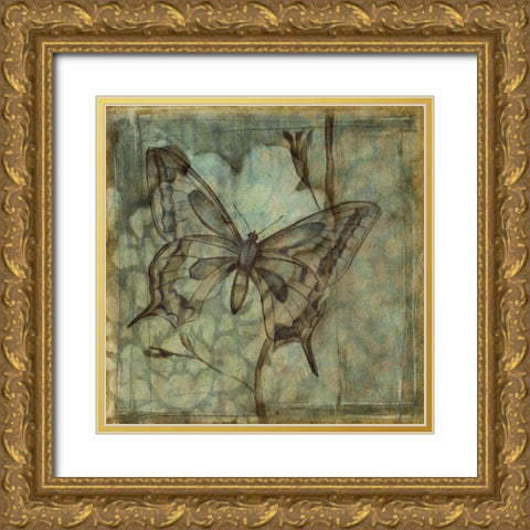 Small Ethereal Wings IV Gold Ornate Wood Framed Art Print with Double Matting by Goldberger, Jennifer