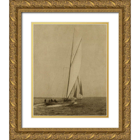 Racing Yachts I Gold Ornate Wood Framed Art Print with Double Matting by Vision Studio