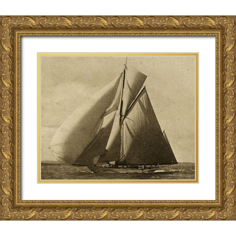Racing Yachts III Gold Ornate Wood Framed Art Print with Double Matting by Vision Studio