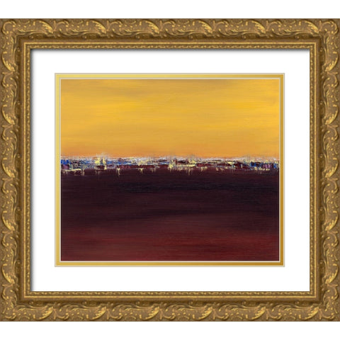 Harbor Light II Gold Ornate Wood Framed Art Print with Double Matting by Gordon, Sharon