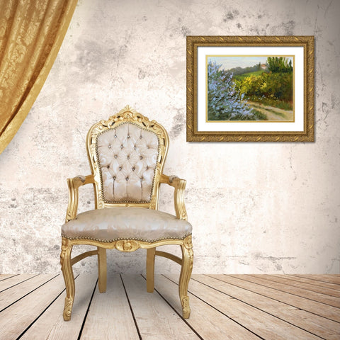 Rosemary by the Road Gold Ornate Wood Framed Art Print with Double Matting by Weber, Mary Jean