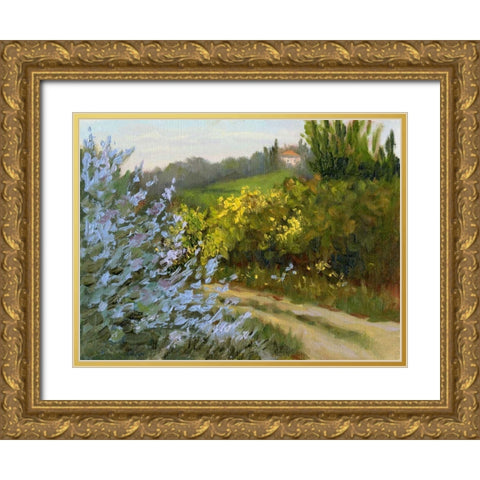 Rosemary by the Road Gold Ornate Wood Framed Art Print with Double Matting by Weber, Mary Jean