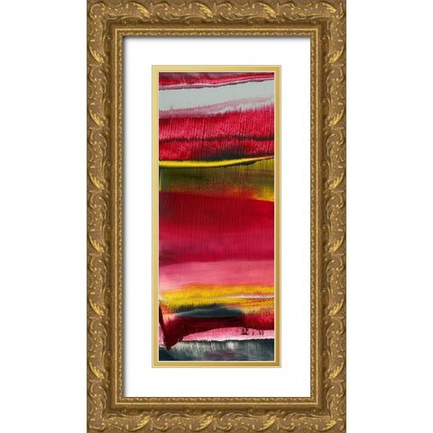Magenta Solstice I Gold Ornate Wood Framed Art Print with Double Matting by Gordon, Sharon