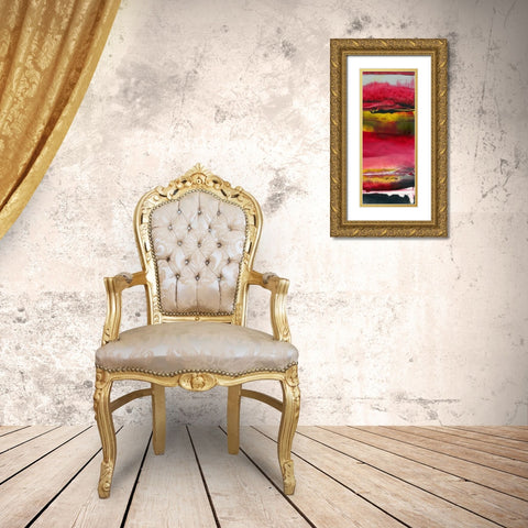 Magenta Solstice II Gold Ornate Wood Framed Art Print with Double Matting by Gordon, Sharon