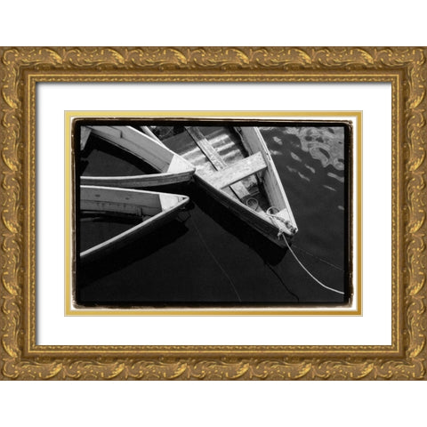 Dockside 3 Gold Ornate Wood Framed Art Print with Double Matting by DeNardo, Laura