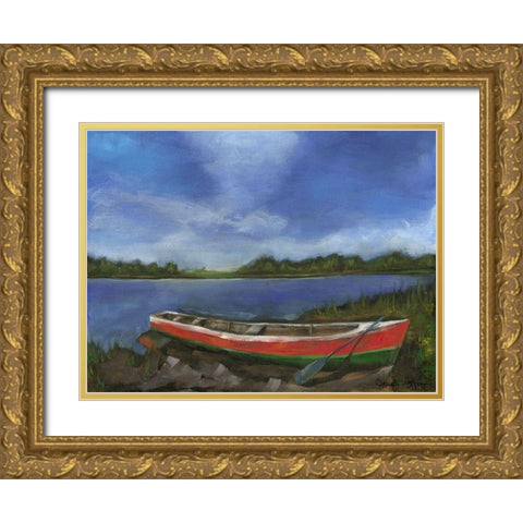 Maine Escape II Gold Ornate Wood Framed Art Print with Double Matting by Goldberger, Jennifer