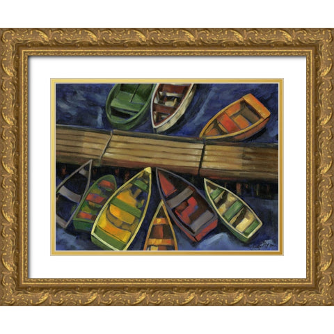 Maine Escape IV Gold Ornate Wood Framed Art Print with Double Matting by Goldberger, Jennifer