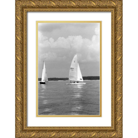 Ocean Breeze III Gold Ornate Wood Framed Art Print with Double Matting by DeNardo, Laura