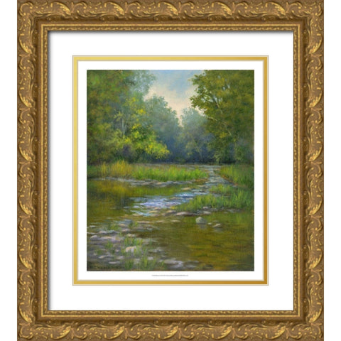 OBannon Creek Gold Ornate Wood Framed Art Print with Double Matting by Weber, Mary Jean