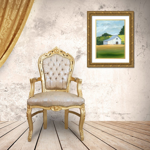Rural Landscape I Gold Ornate Wood Framed Art Print with Double Matting by Harper, Ethan