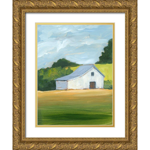 Rural Landscape I Gold Ornate Wood Framed Art Print with Double Matting by Harper, Ethan