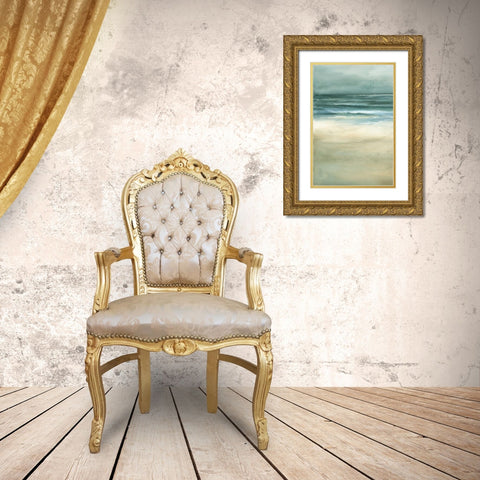 Tranquil Sea I Gold Ornate Wood Framed Art Print with Double Matting by Goldberger, Jennifer