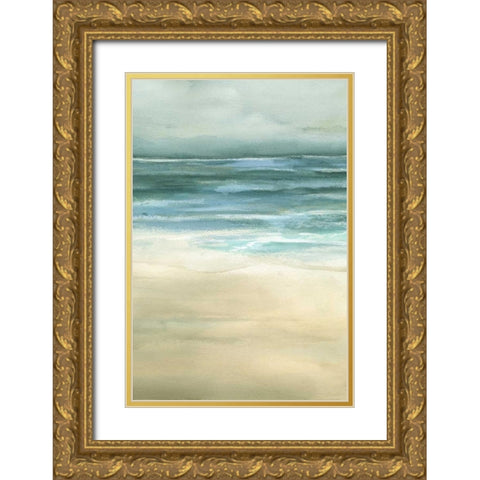Tranquil Sea II Gold Ornate Wood Framed Art Print with Double Matting by Goldberger, Jennifer