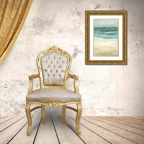 Tranquil Sea III Gold Ornate Wood Framed Art Print with Double Matting by Goldberger, Jennifer