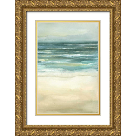 Tranquil Sea III Gold Ornate Wood Framed Art Print with Double Matting by Goldberger, Jennifer