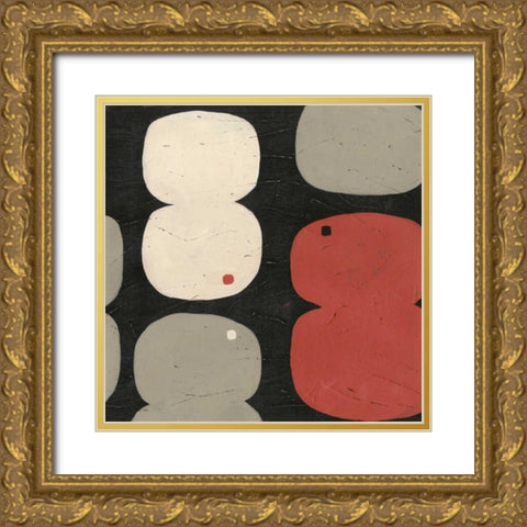 Figure Eight I Gold Ornate Wood Framed Art Print with Double Matting by Vess, June Erica