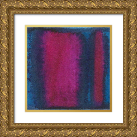 Indigo Meditation I Gold Ornate Wood Framed Art Print with Double Matting by Stramel, Renee W.