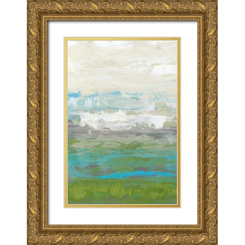 Heather Seas I Gold Ornate Wood Framed Art Print with Double Matting by Goldberger, Jennifer