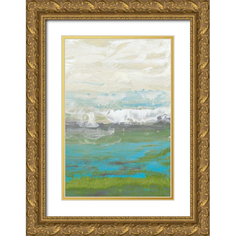 Heather Seas II Gold Ornate Wood Framed Art Print with Double Matting by Goldberger, Jennifer