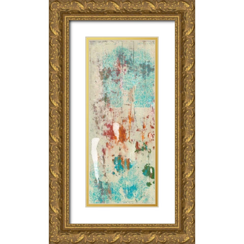 Layers Of Paint I Gold Ornate Wood Framed Art Print with Double Matting by Goldberger, Jennifer