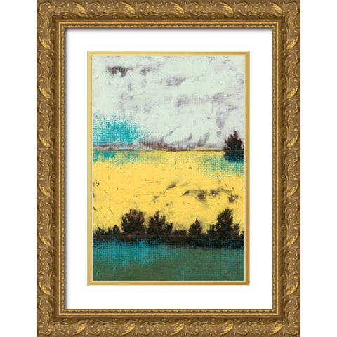 Hedges I Gold Ornate Wood Framed Art Print with Double Matting by Goldberger, Jennifer