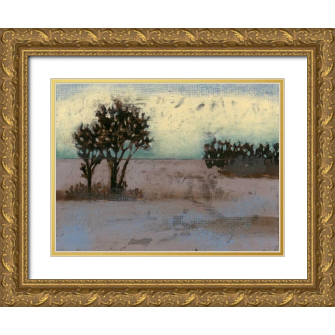 Rustic Meadow I Gold Ornate Wood Framed Art Print with Double Matting by Goldberger, Jennifer