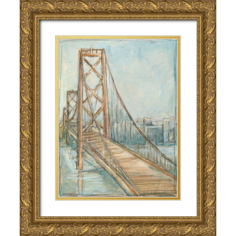 Metropolitan Bridge I Gold Ornate Wood Framed Art Print with Double Matting by Harper, Ethan