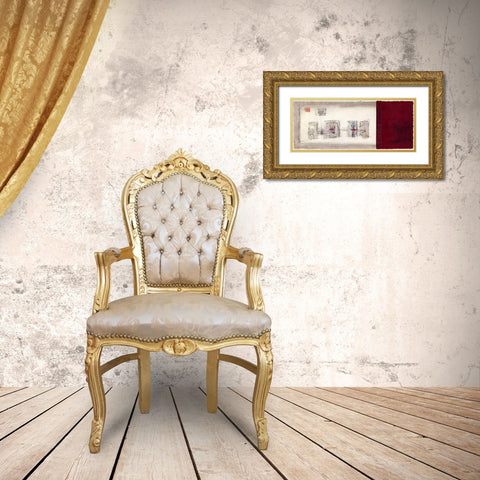 Mauro Tranquility Panel I Gold Ornate Wood Framed Art Print with Double Matting by Mauro