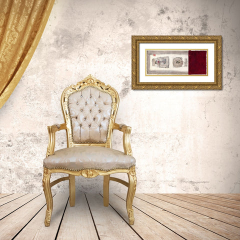 Mauro Tranquility Panel II Gold Ornate Wood Framed Art Print with Double Matting by Mauro