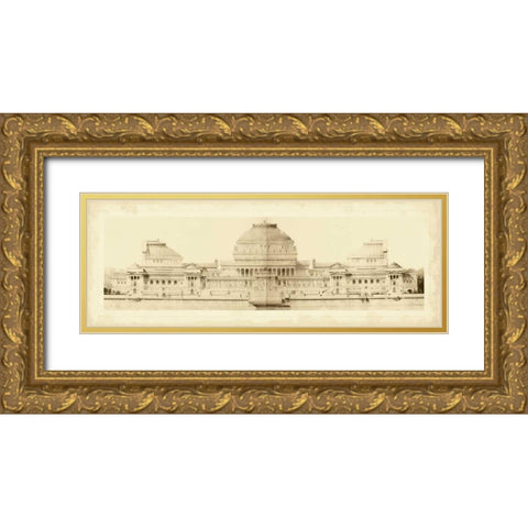 Les Grand Prix de Rome I Gold Ornate Wood Framed Art Print with Double Matting by Le Deley