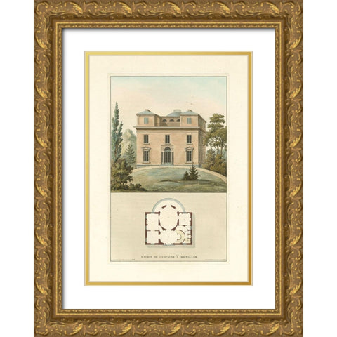 Architectural Detail II Gold Ornate Wood Framed Art Print with Double Matting by Vision Studio