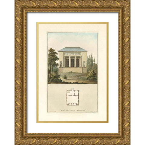 Architectural Detail III Gold Ornate Wood Framed Art Print with Double Matting by Vision Studio